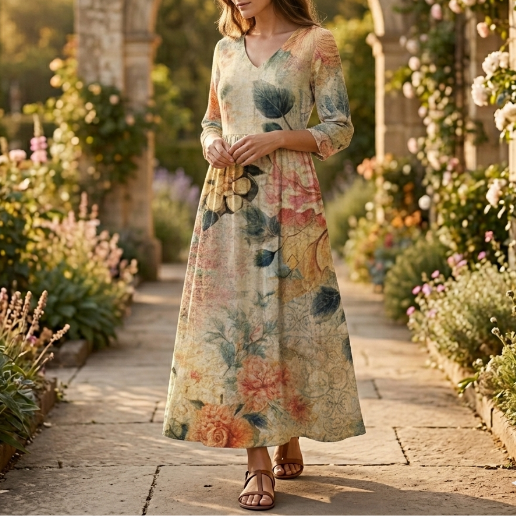 Tiara | Elegant Floral Flow Summer Dress
