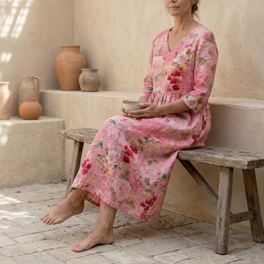 Wenda | Floral Elegance Summer Midi Dress