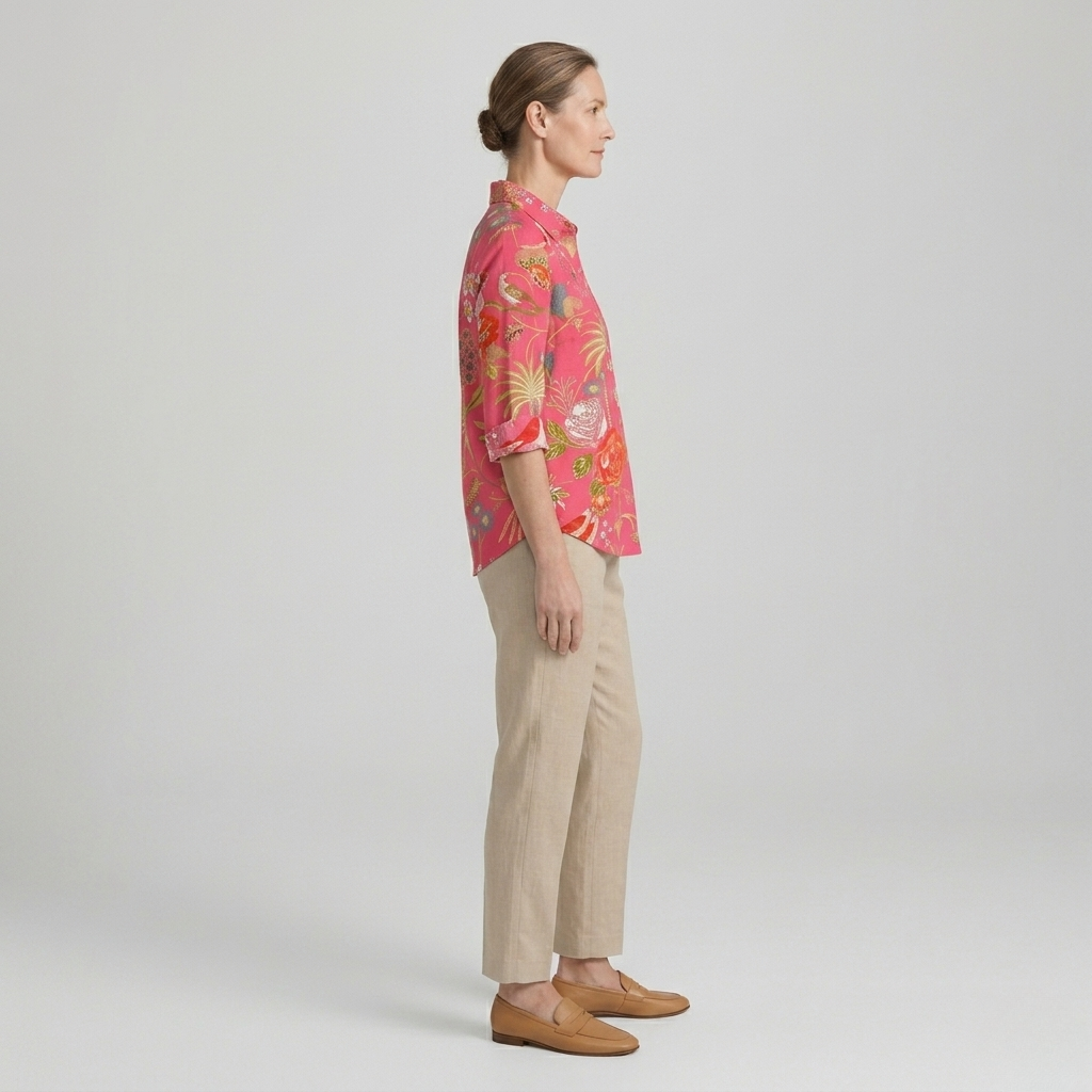 Floriana | Tropical Print V-Neck Blouse