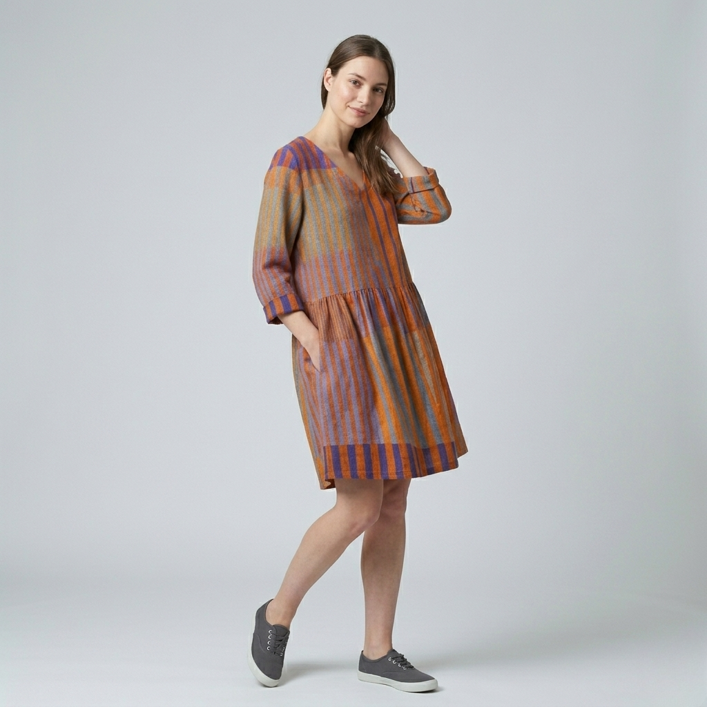Nadia | Long Blouse with V-Neck