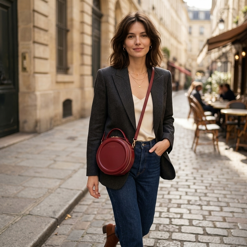 Oriana | Round Zip Crossbody Shoulder Bag