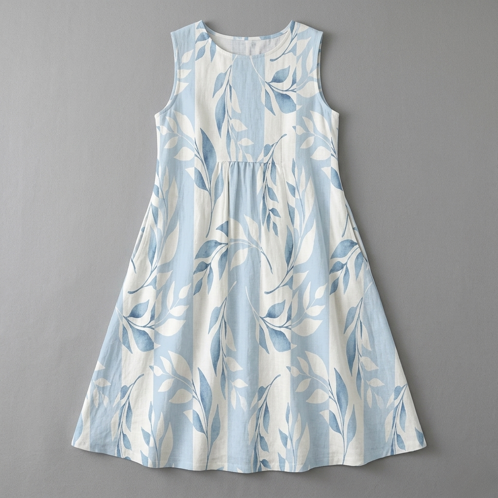 Jolie | Leaf Print Midi Dress