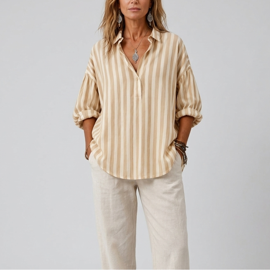 Nora | Everyday Striped Relaxed Fit Blouse
