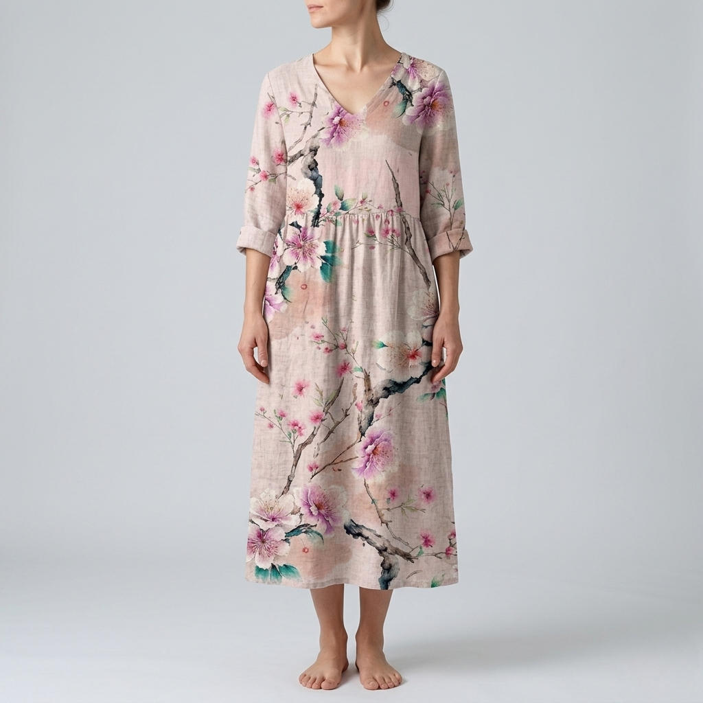 Caroline | Chic Floral Summer Midi Dress