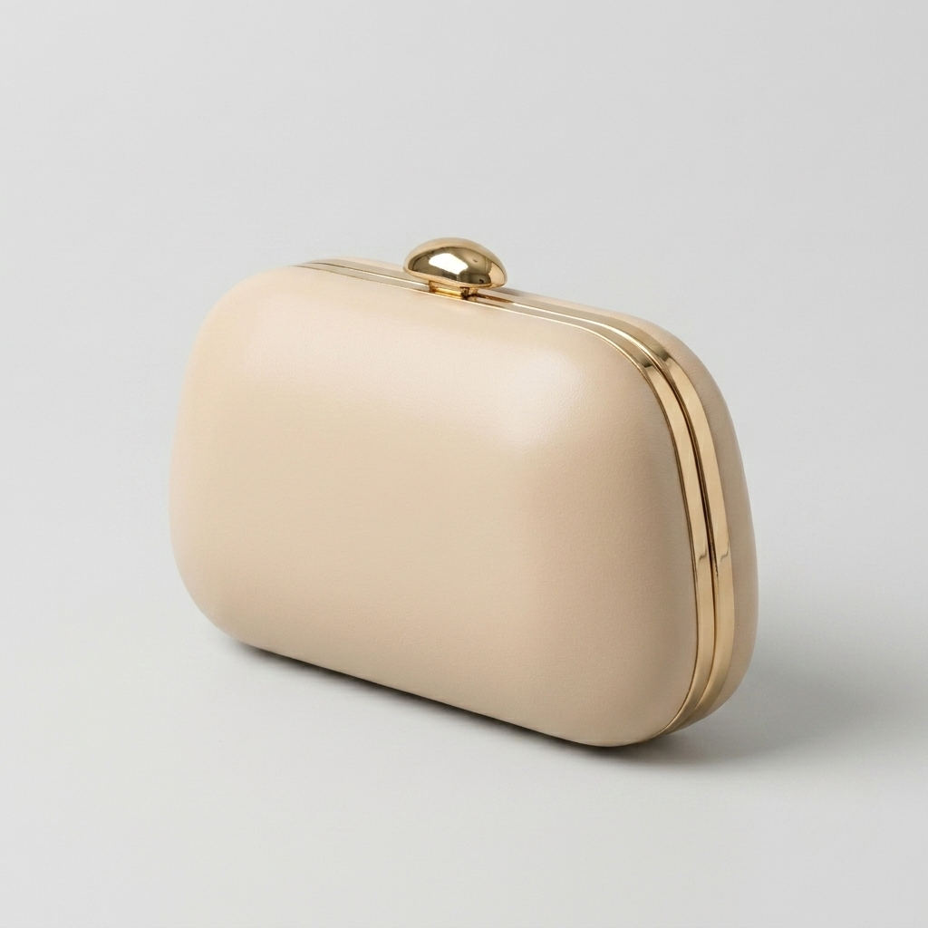 Selene | Rounded Metallic Chain Clutch Bag