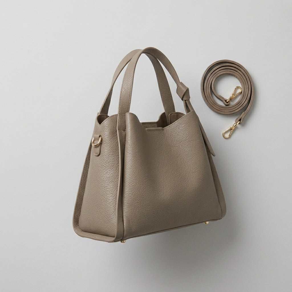 Corinne | Pebbled Leather Shoulder Crossbody Bag
