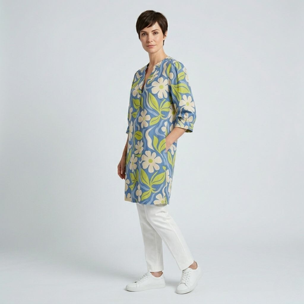 Elodie | Long Blouse with V-Neck