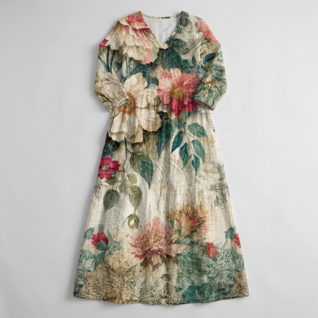 Tara | Graceful Bloom Floral Midi Dress