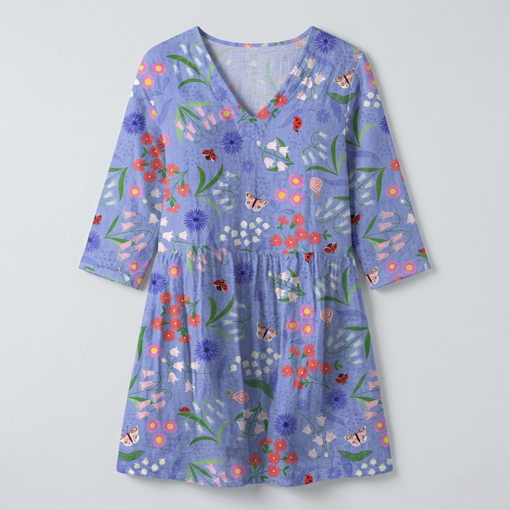 Aline | Flowing Long V-Neck Blouse