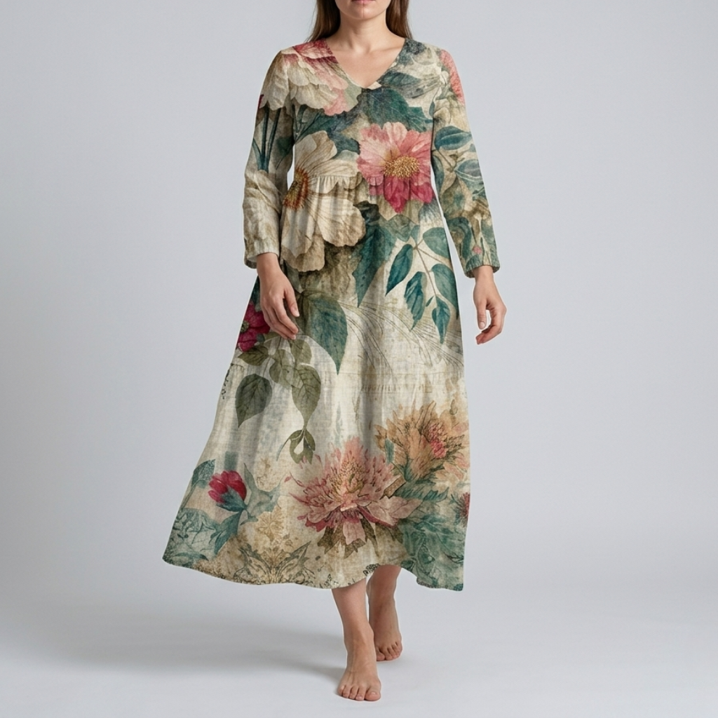 Tara | Graceful Bloom Floral Midi Dress