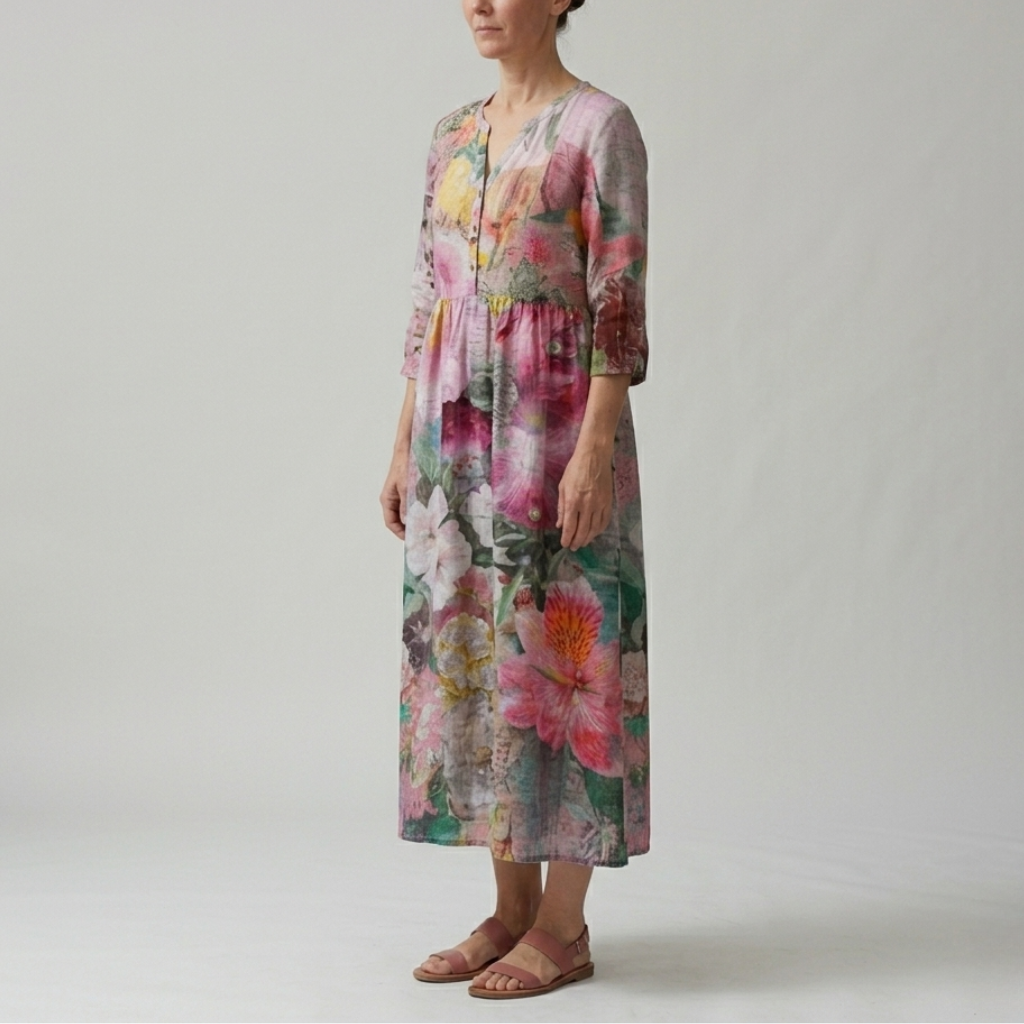 Lynn | Graceful Floral Summer Midi Dress