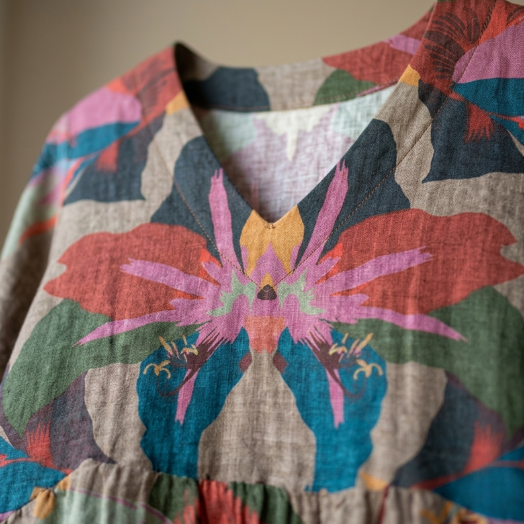 Sarah | Long Blouse with V-Neck