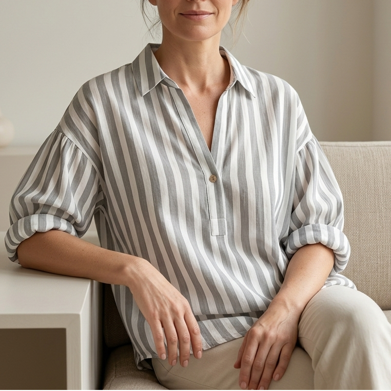 Nora | Everyday Striped Relaxed Fit Blouse