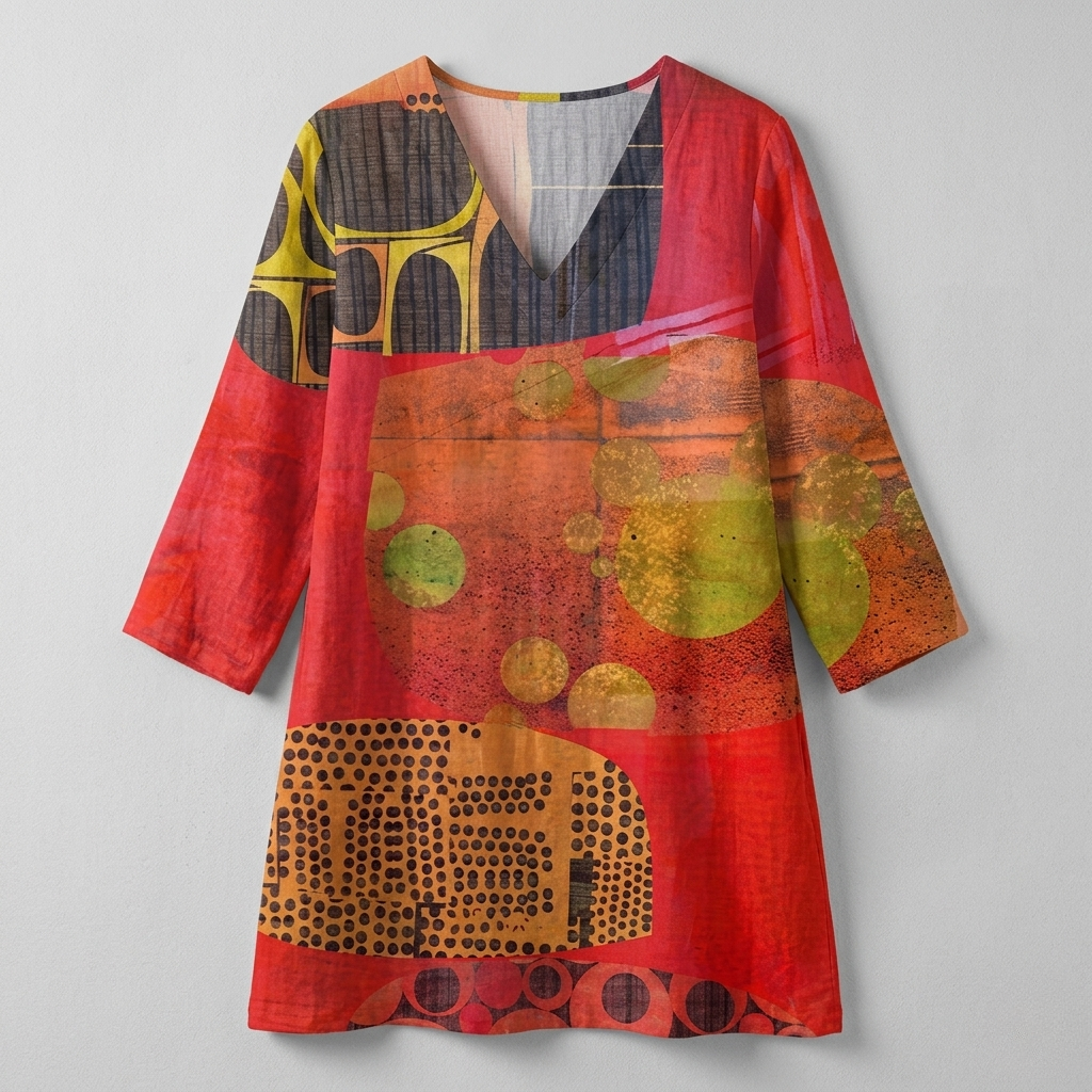 Lucie | Flowy V-Neck Long Blouse