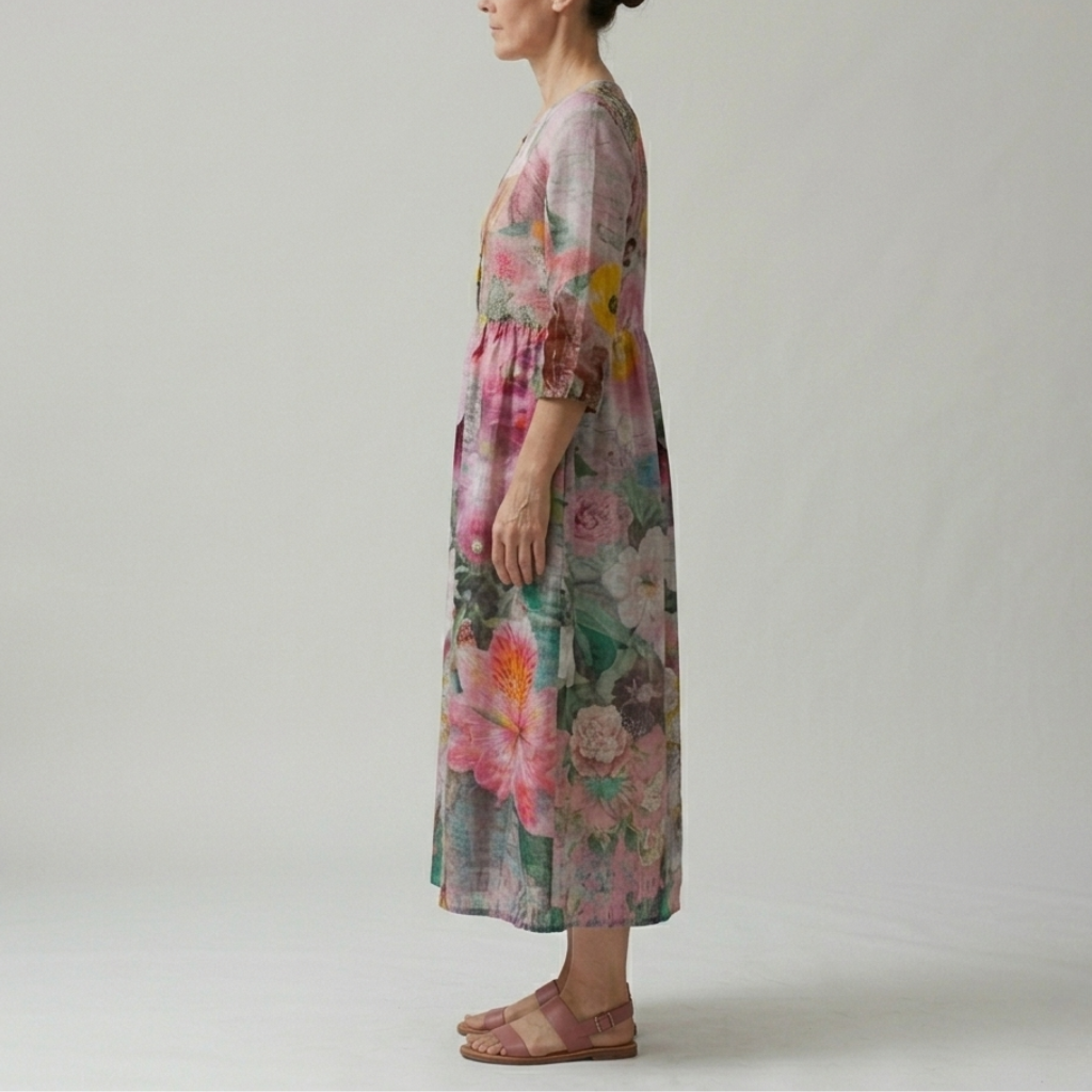 Lynn | Graceful Floral Summer Midi Dress
