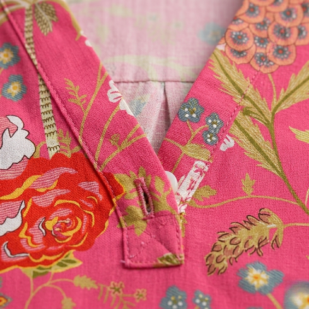 Floriana | Tropical Print V-Neck Blouse