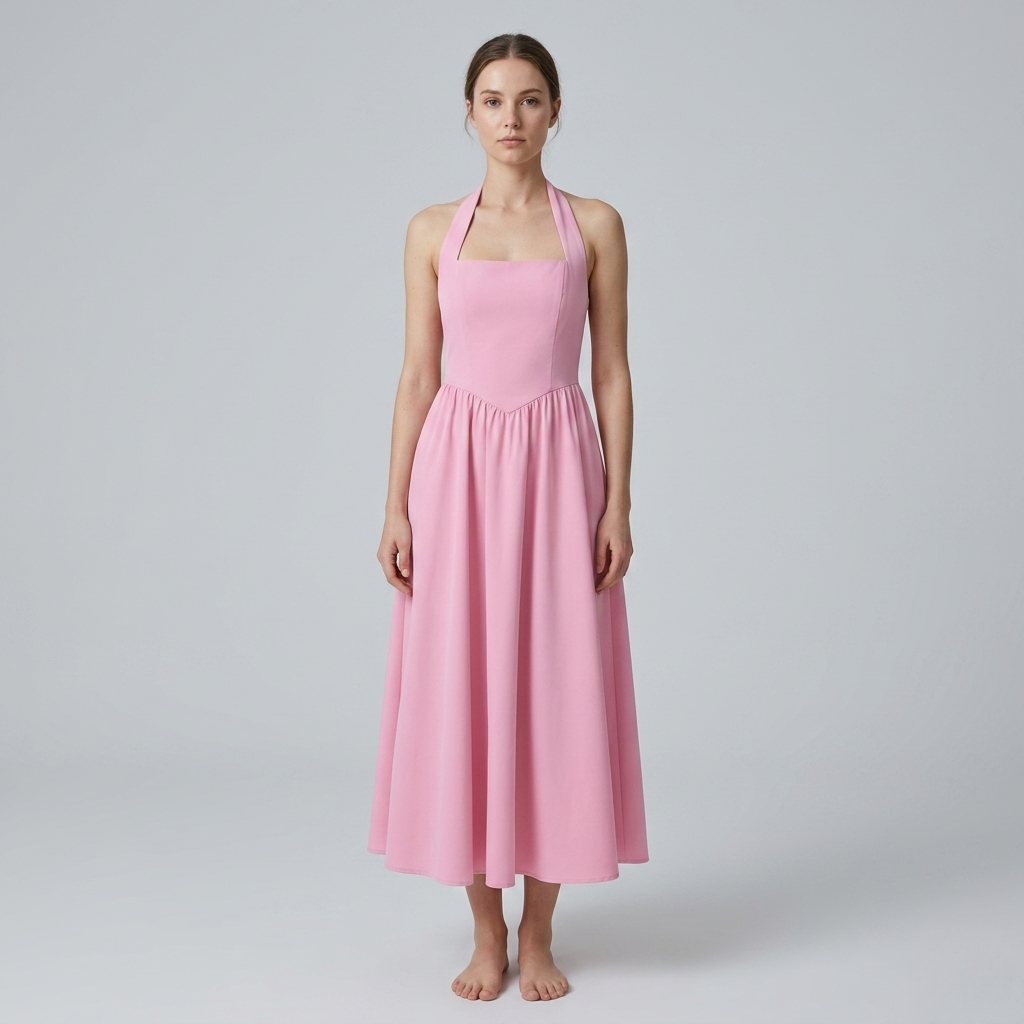 Jessa | Halter Ruched Pocket Dress