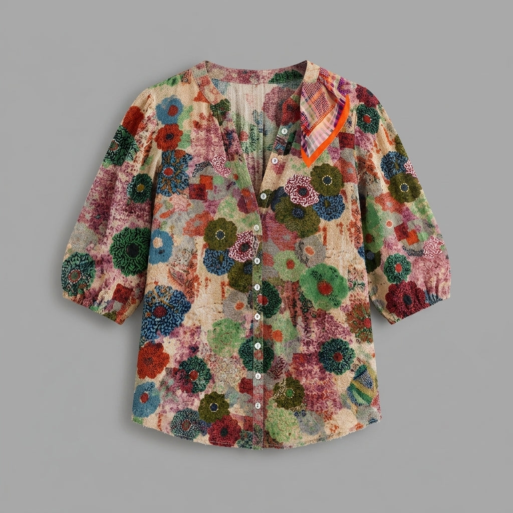 Grace | Floral Button Front Blouse