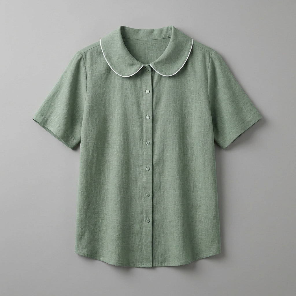 Khloe | Scalloped Collar Elegant Blouse