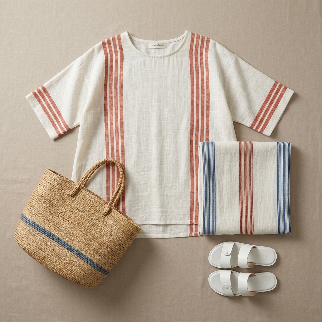 Solvane | Striped Top Pants Set