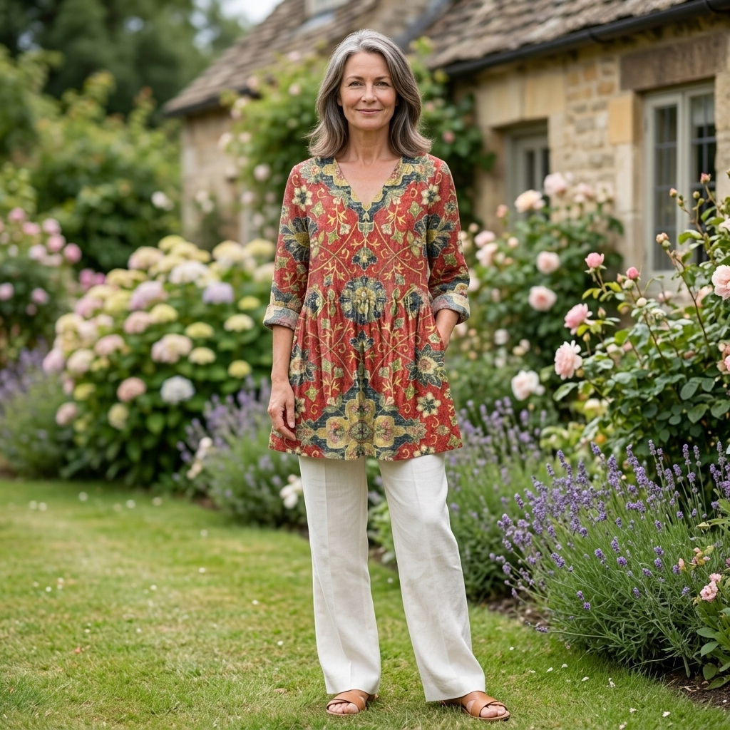 Lea | Elegant Fluid V-Neck Blouse