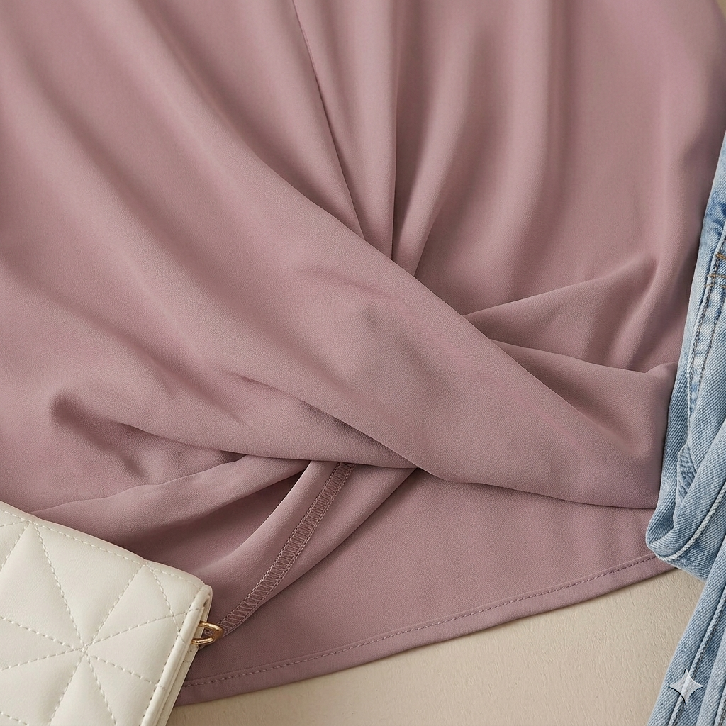 Meika | Twist Detail V-Neck Top