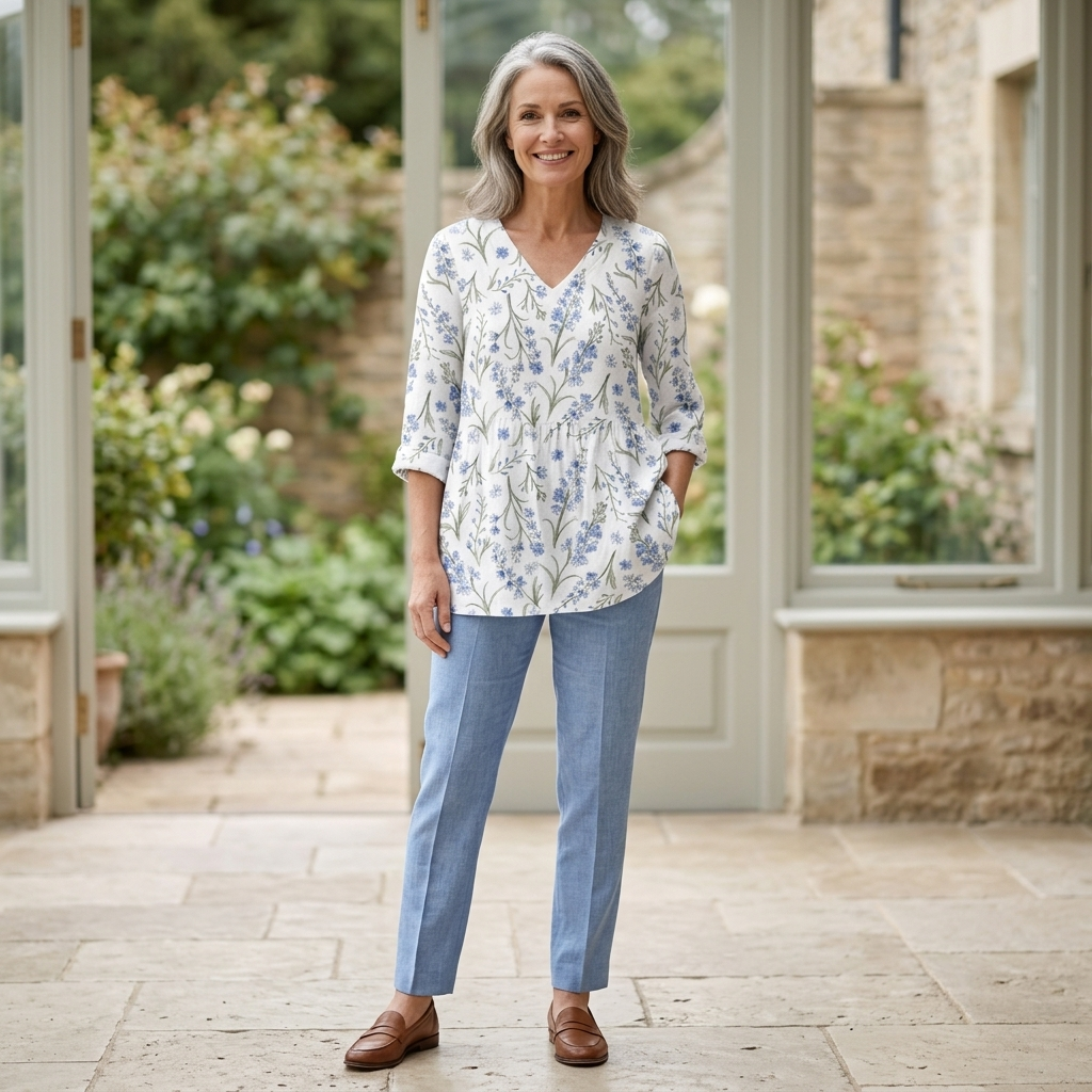 Jeanne | Fluid Longline V-Neck Blouse