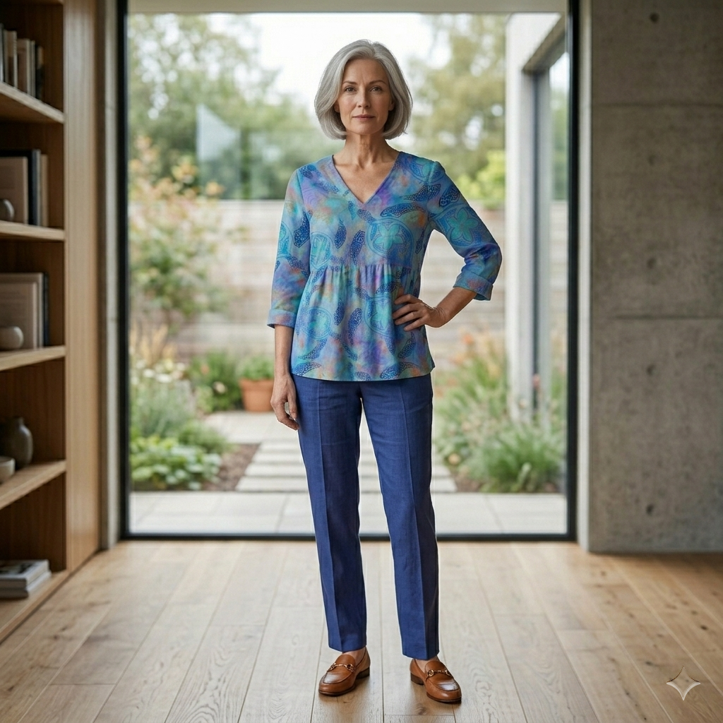 Juliette | Long V-Neck Blouse