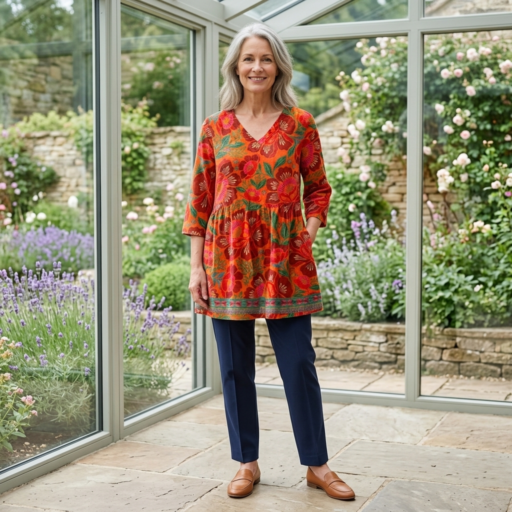 Marion | Fluid Long V-Neck Blouse