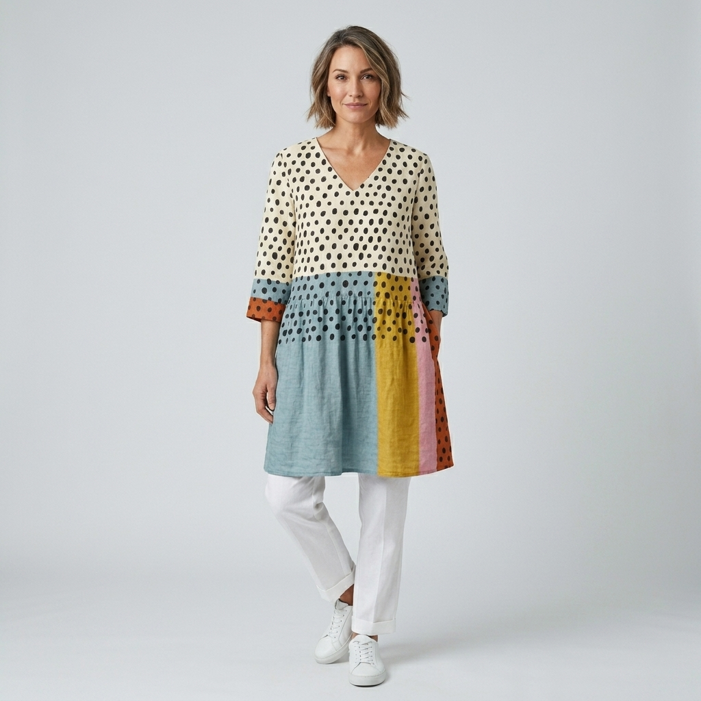 Valerie | Long Blouse with V-Neck