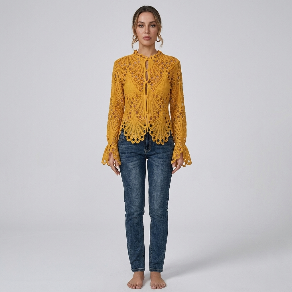 Sarah Hollow Detail Blouse