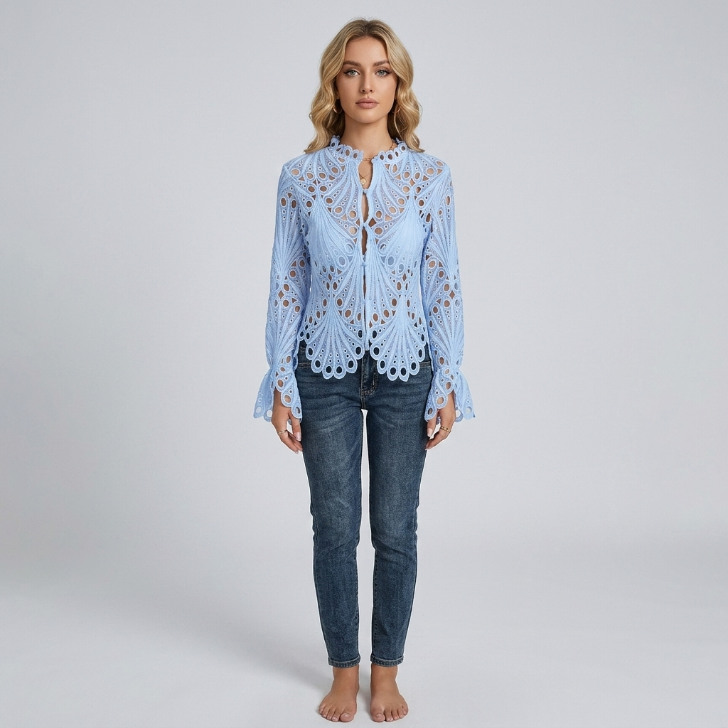 Sarah Hollow Detail Blouse