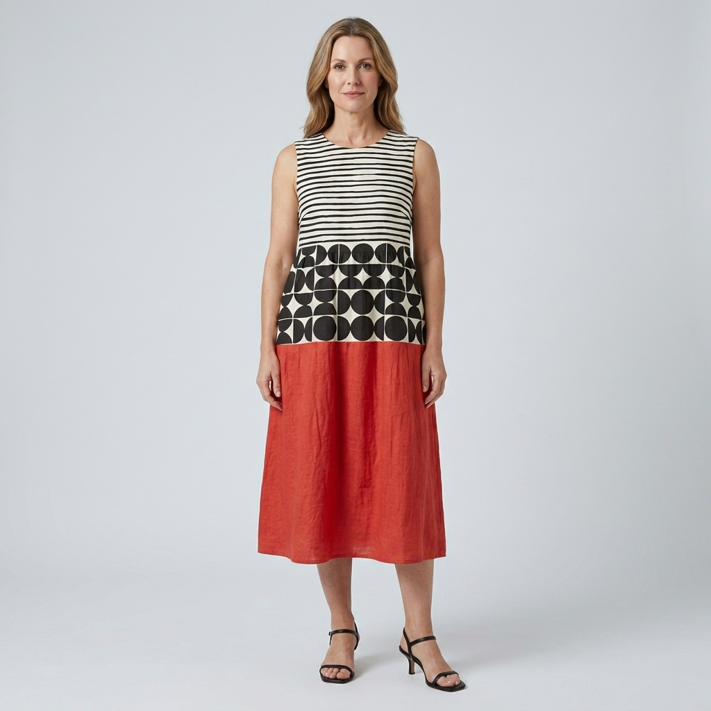 Jane | Colorblock Midi Dress