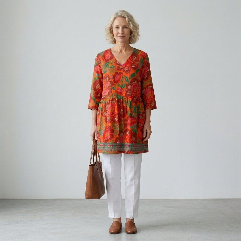Marion | Fluid Long V-Neck Blouse
