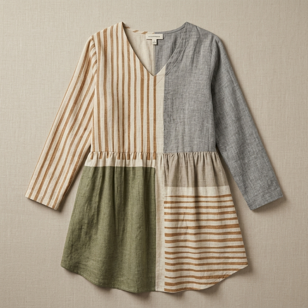 Camille | Long Blouse with V-Neck