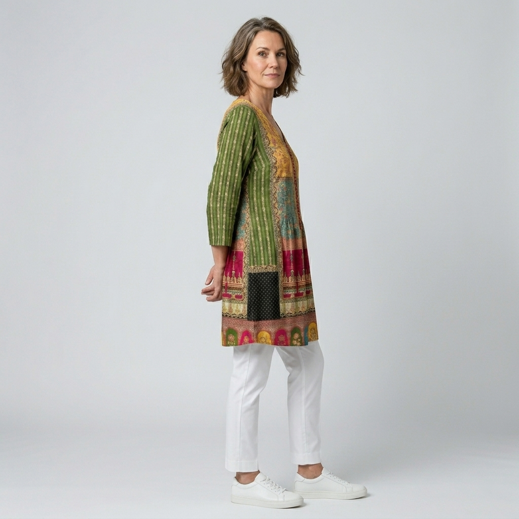Emilie | Long Blouse with V-Neck