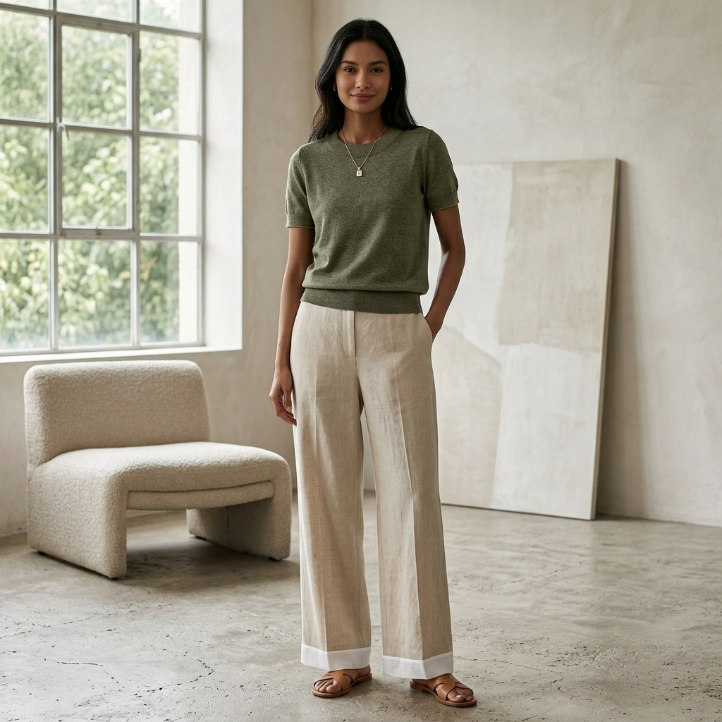 Vianca | Casual Crew Neck Top