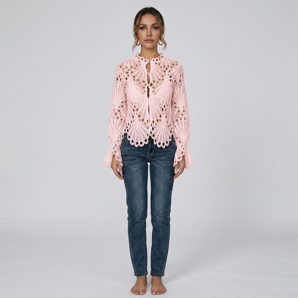Sarah Hollow Detail Blouse