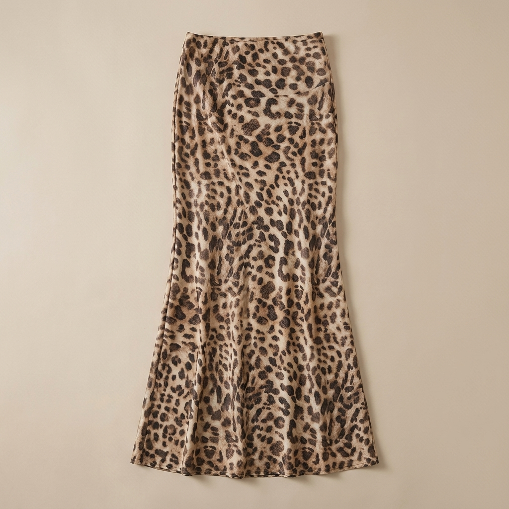 Thora | Leopard Print Midi Skirt