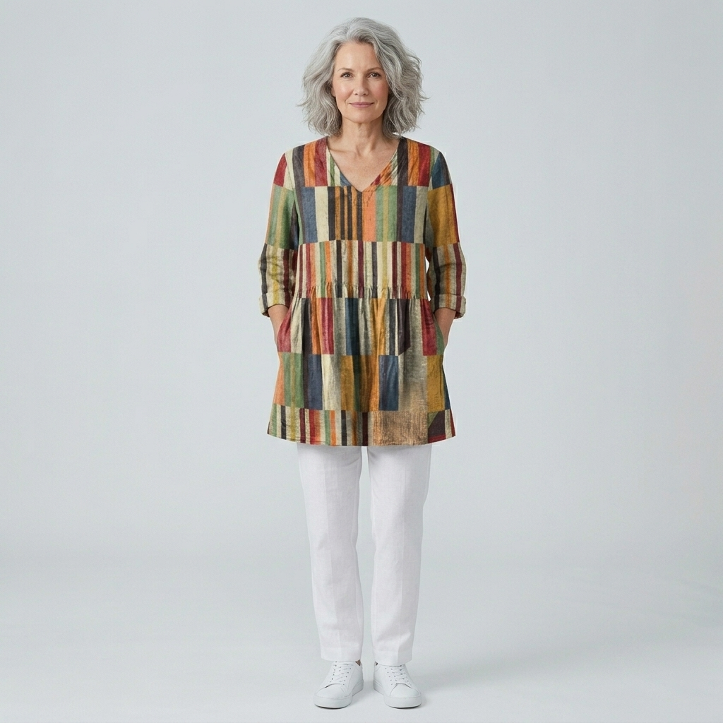 Chloe | Relaxed Long V-Neck Blouse