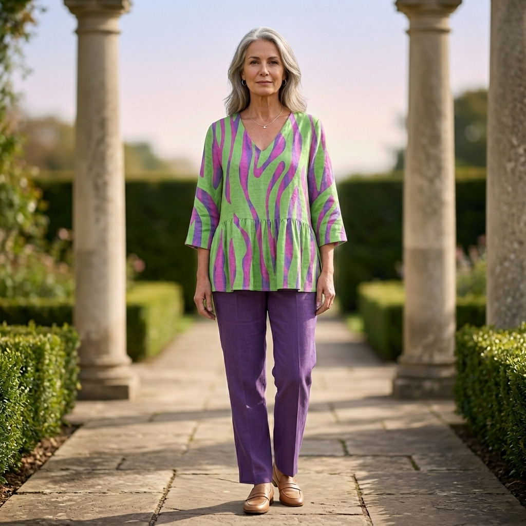 Oceane | Long Blouse with V-Neck