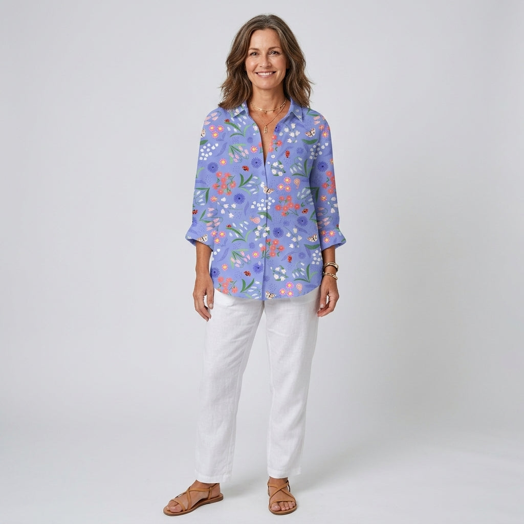 Felicia | Bloom Meadow V-Neck Blouse