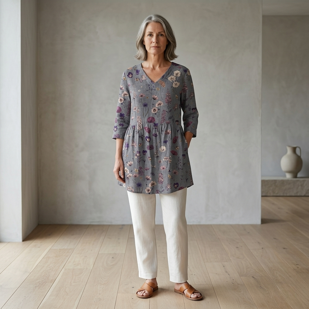 Audrey | Long Sleeve Blouse with V-Neck