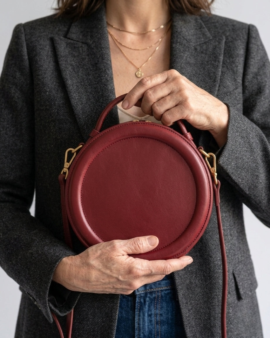 Oriana | Round Zip Crossbody Shoulder Bag