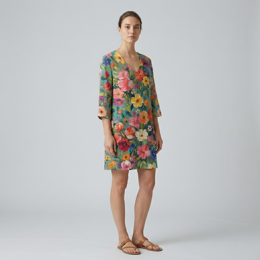 Nora | Fluid Long V-Neck Blouse