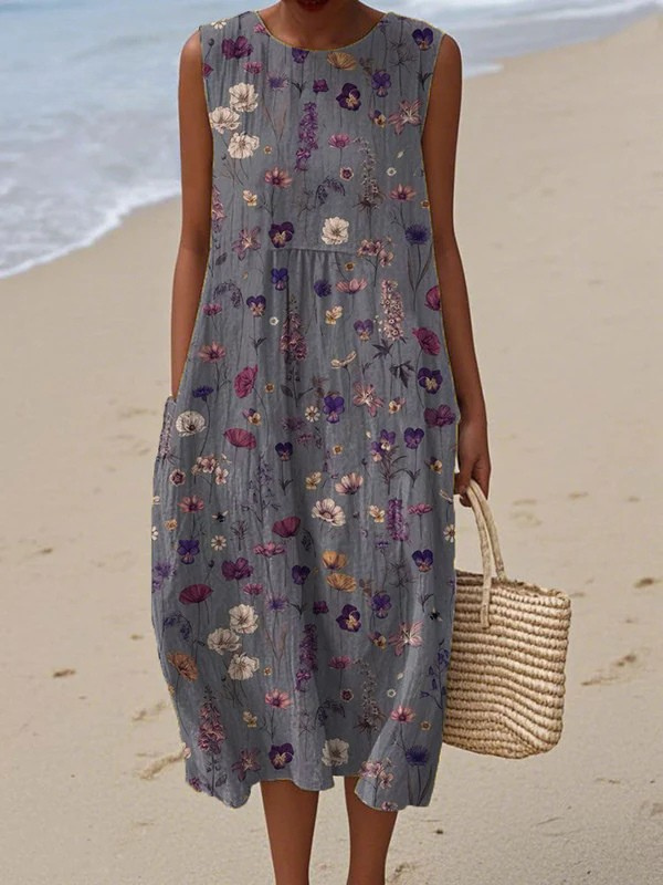 Gwen | Floral Print Midi Dress