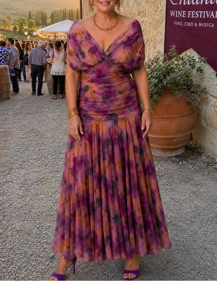 Calen | Off Shoulder Flow Midi Dress