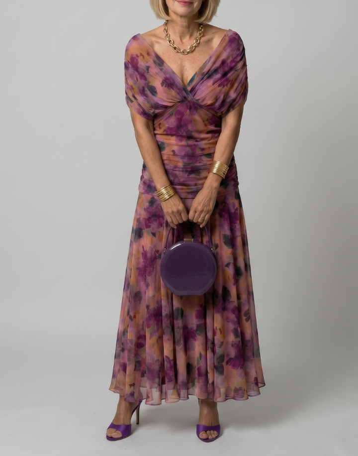 Calen | Off Shoulder Flow Midi Dress