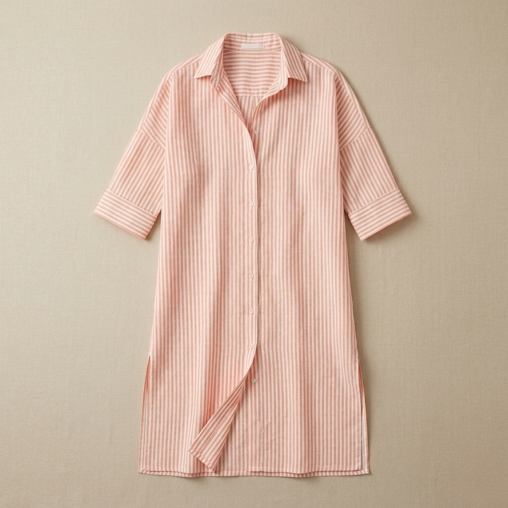 Sophie | Striped Lace Shirt Dress