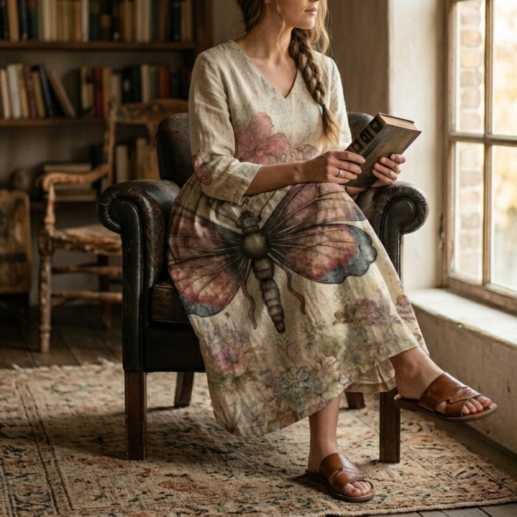 Evelyn | Floral Breeze Everyday Midi Dress